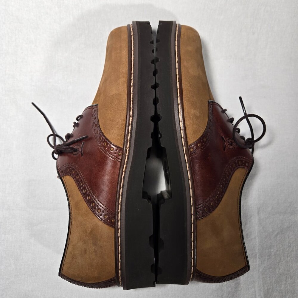 RARE Vintage 1985 TOMMY HILFIGUER Old Stock Brown Leather Oxford Shoes Men's 12M - Picture 7 of 17